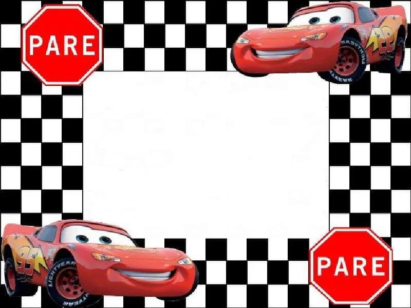 Cars Disney Tarjetas de Invitación Cards Tamaño XL