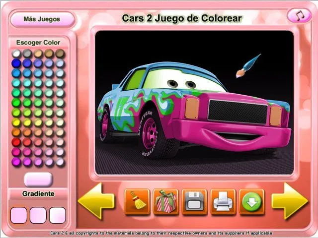 Cars 2 Juego de Colorear Game Download for PC and Mac