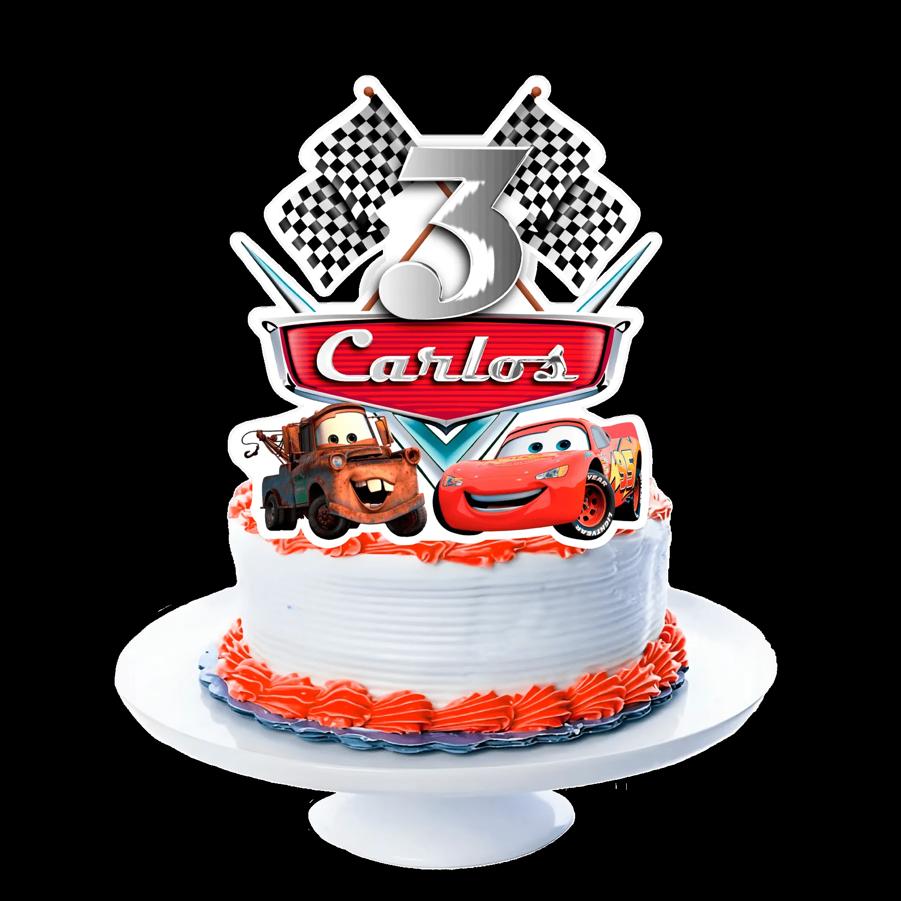Cars Rayo McQueen Cake Topper Letrero Imprimible para Pastel – AseMedia  Digital Studio