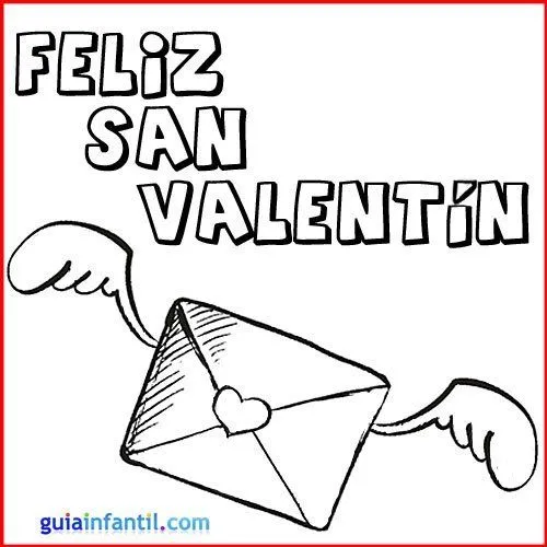 Carta de amor. Tarjeta de San Valentín para colorear - Tarjetas de ...