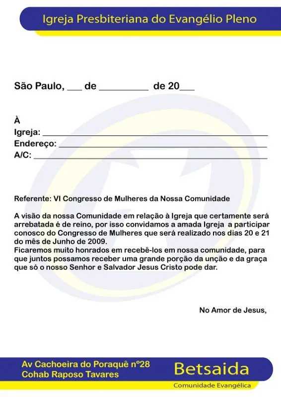 Carta convite para outras igrejas | Identidade Visual Igreja… | Flickr