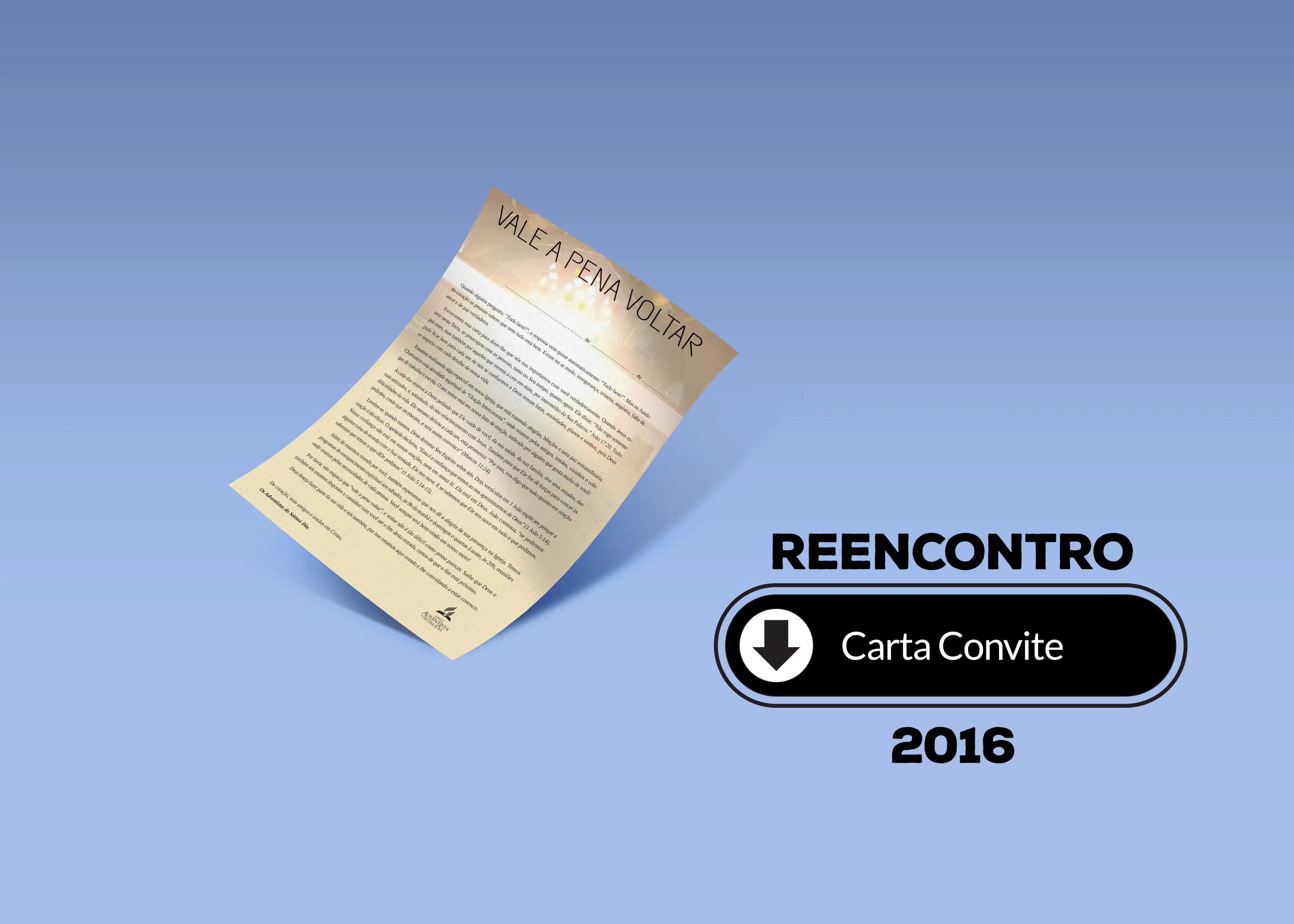 Carta convite (pdf) – Reencontro 2015 - Downloads de Materiais Adventistas Carta convite (pdf) – Reencontro 2015 - Downloads de Materiais Adventistas
