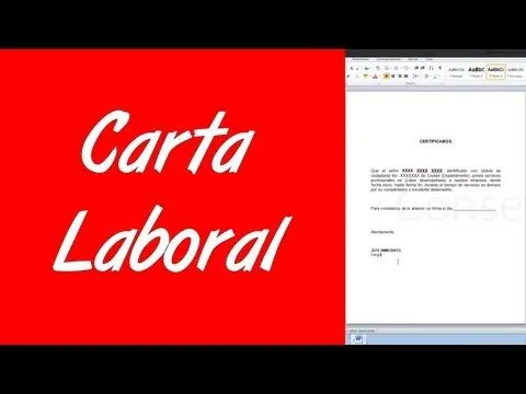 Como hacer una carta laboral en word 2010 - YouTube