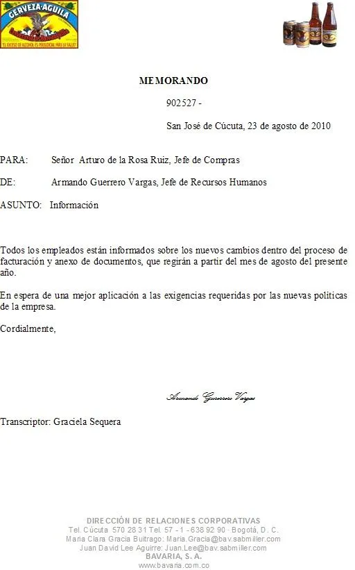 Carta Memorando Memorandum Cartas Ejemplos Ajilbabcom Portal ... Carta Memorando Memorandum Cartas Ejemplos Ajilbabcom Portal ...