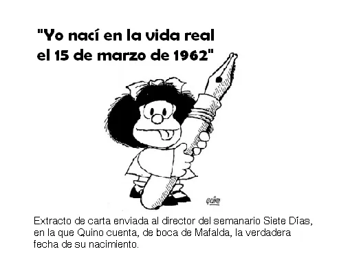 Carta de presentación de Mafalda | Gestalt, Sí Carta de presentación de Mafalda | Gestalt, Sí