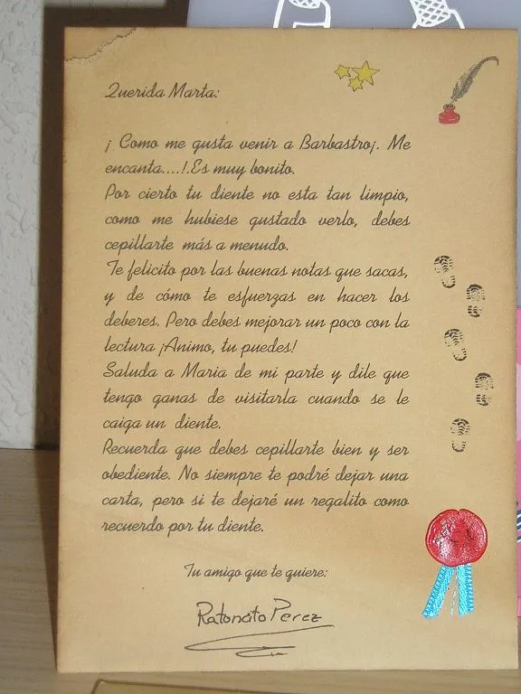 Carta del Ratoncito Pérez - Imagui | Para Niños | Pinterest