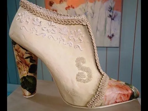 Como hacer cartapesta en zapatos vintage - YouTube