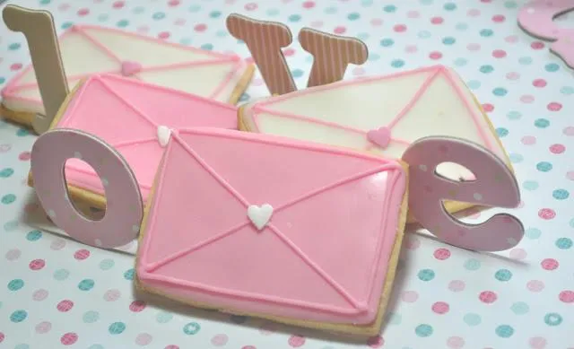 Cartas de amor de galleta para san valentin. love letters cookies ...