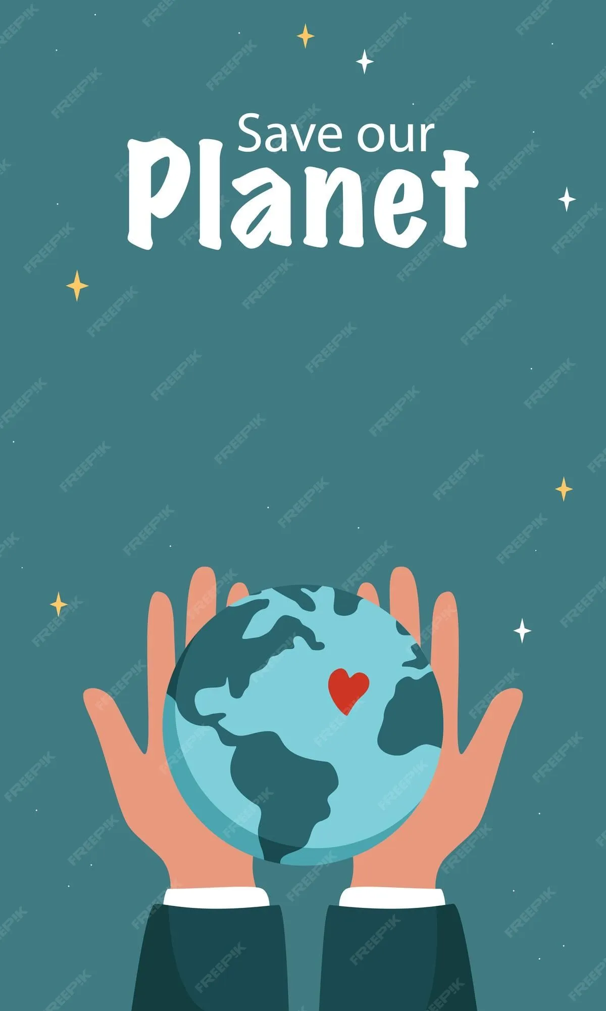 Cartel con inscripción salvar nuestro planeta manos sostienen el globo  símbolo de protección y cuidado del medio ambiente de la paz de la  naturaleza vector ilustración plana | Vector Premium