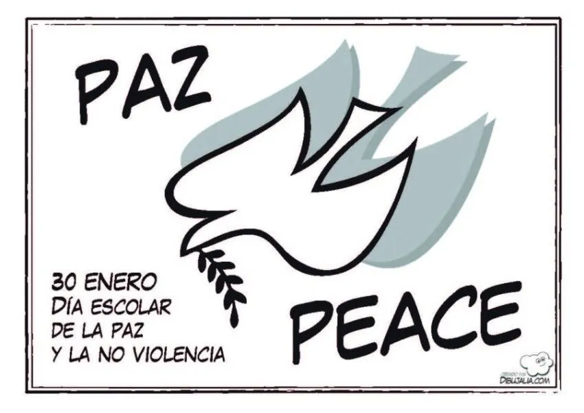 Cartel del Día de la Paz - Dibujo #2538 - Dibujalia - Dibujos para Colorear  y Recursos Educativos