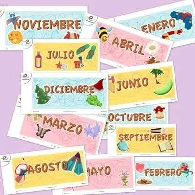 Carteles para decorar el aula: Los meses del año