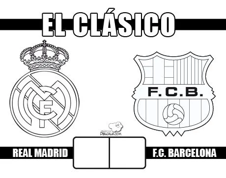 Carteles del "Clásico" Real Madrid contra FC Barcelona | Dibujos ...