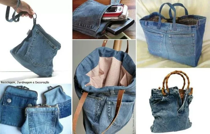 Carteras de Tela on Pinterest | Jeans, Denim Bag and Manualidades