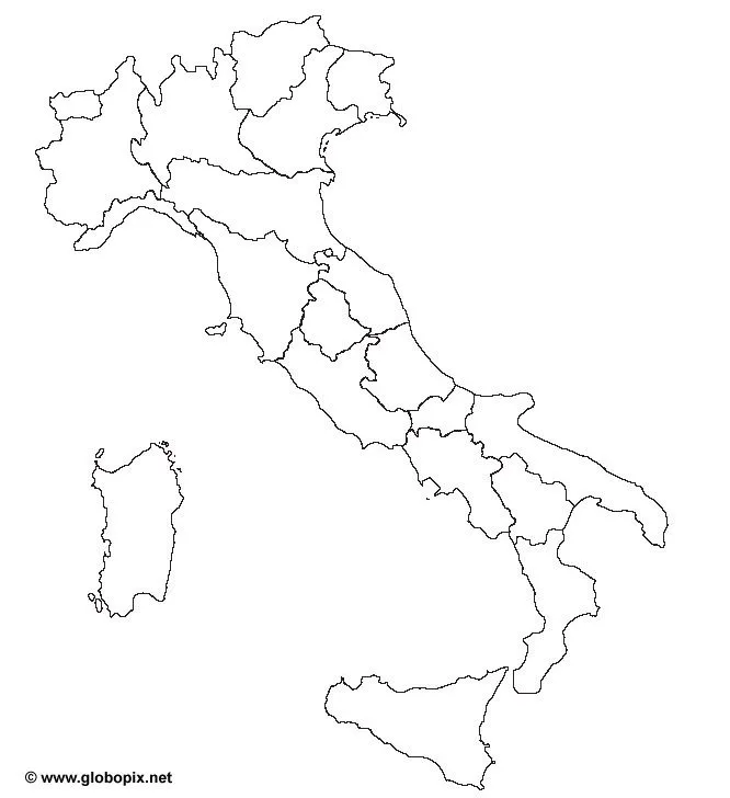 Cartina muta dell'Italia da stampare Cartina muta dell'Italia Cartina muta  regioni italiane Carta muta Italia