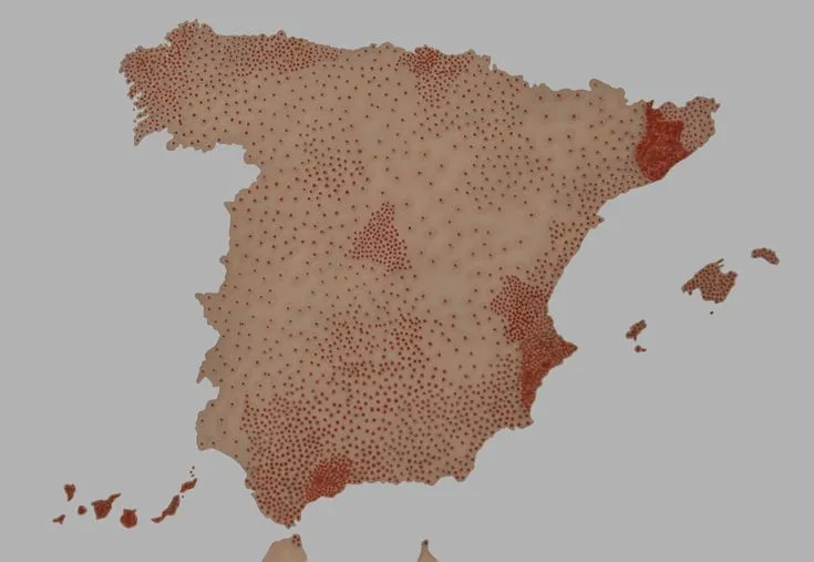 Cartografías del dolor 02 (mapa de suicidios), 2010. Rosalía Banet ...