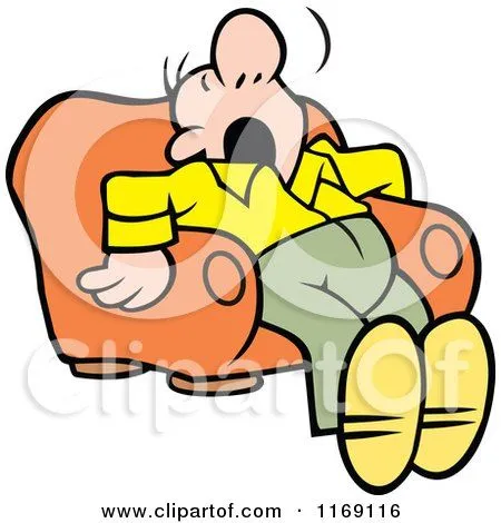 Cartoon of a Man Getting Some Zs in an Arm Chair - Royalty Free ...