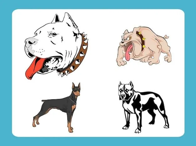 cartoon Pet dogs breed vector Photo | Free Download