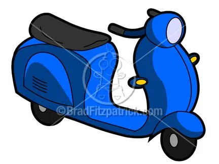 Cartoon Vespa Moped Clip Art | Royalty Free Vespa Moped Clipart ...