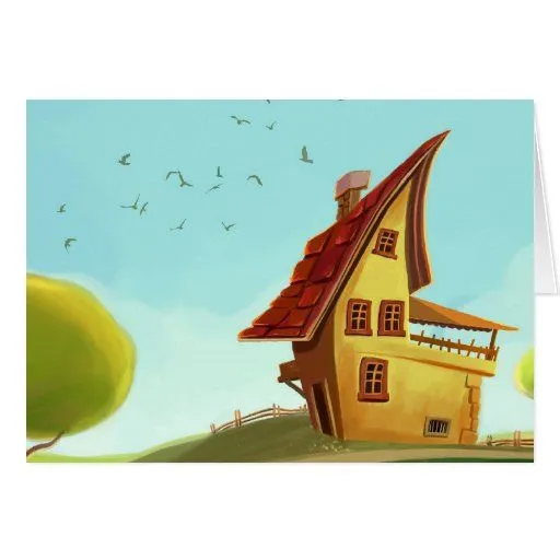 casa amarilla linda del dibujo animado tarjeta de Zazzle. casa amarilla linda del dibujo animado tarjeta de Zazzle.