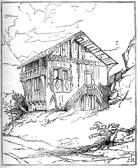 Casa de campo cerca Altdorf por John Ruskin, 1819-1900