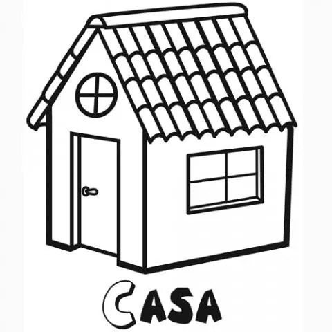 La casa y sus partes para colorear - Imagui