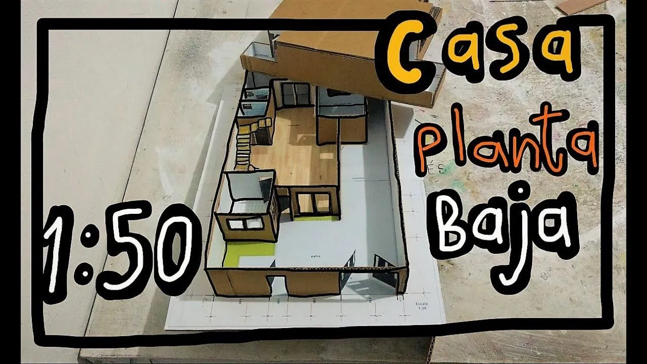 Casa Habitación Planta Baja Escala 1:50 (Maqueta) - YouTube