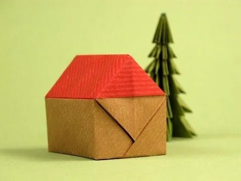 Casita - Origami Little house -Instructions - YouTube