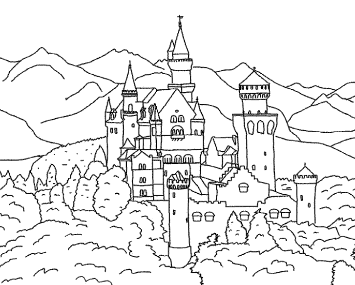 Paisajes de princesas con castillos de dibujo - Imagui