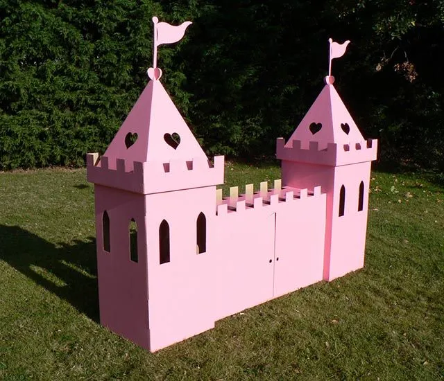 Como hacer un castillo de princesas de carton grande - Imagui