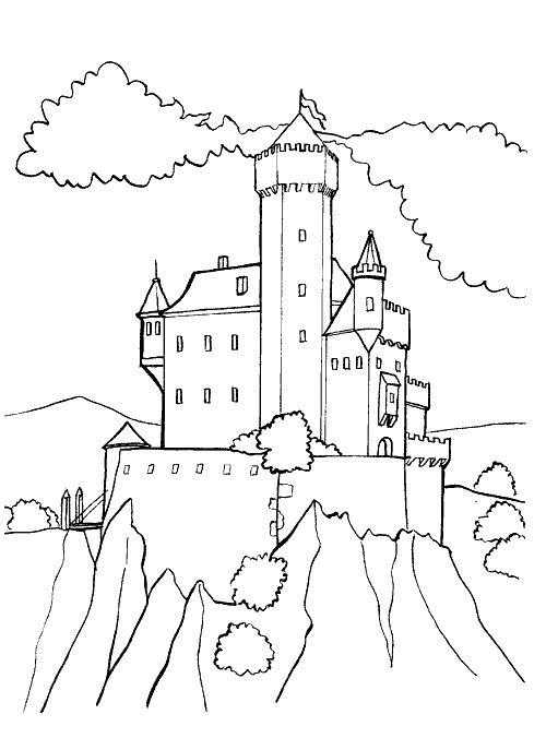Dibujos para colorear de Castillos