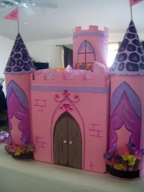 Como hacer castillo de princesas de carton - Imagui