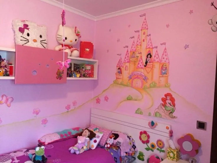 Castillo de princesas para habitacion infantil | murales ...