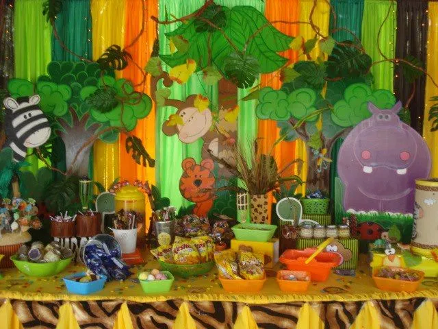 Decoraciónes de fiestas infantiles de la selva - Imagui