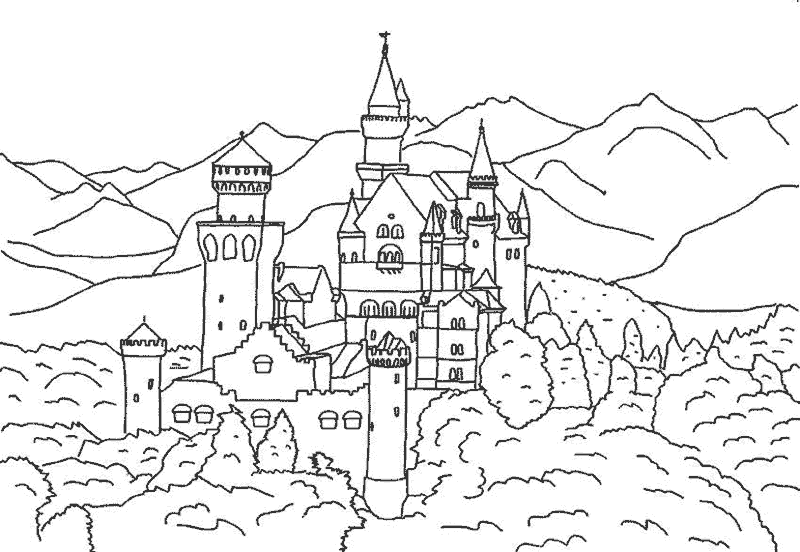 Castillos y princesa para colorear - Imagui