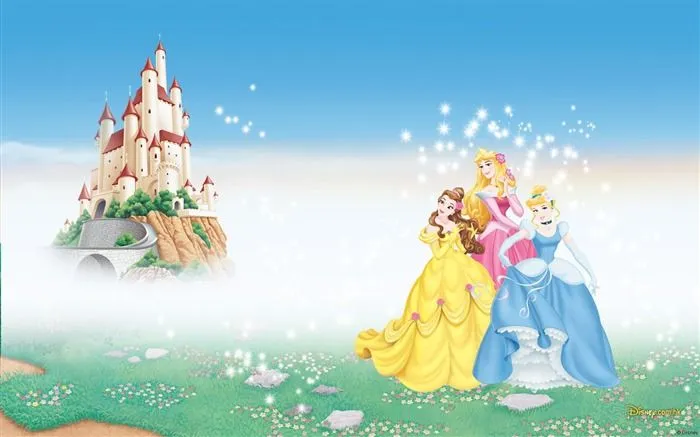Fondo de escritorio de princesas Disney con castillo - Imagui
