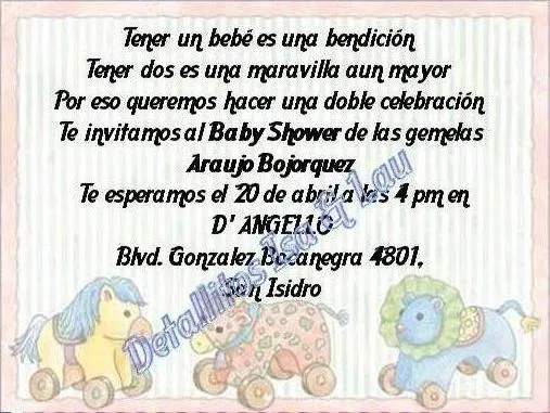 Frases para invitaciónes de BabyShower - Imagui