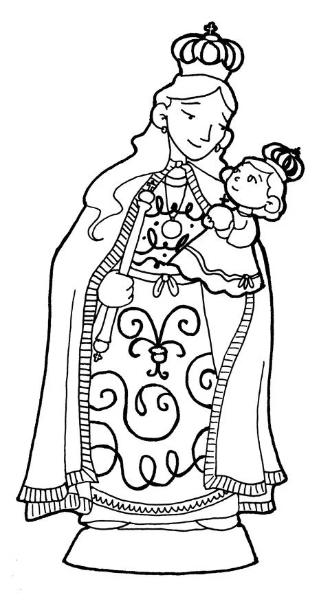 Virgen de la chinita para pintar - Imagui