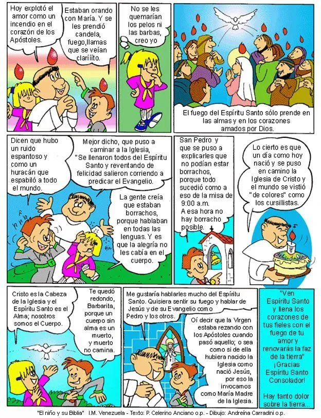 La Catequesis: Cómic para niños: Pentecostés La Catequesis: Cómic para niños: Pentecostés