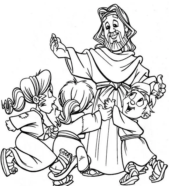 La Catequesis (El blog de Sandra): Dibujos para colorear Jesús con ...