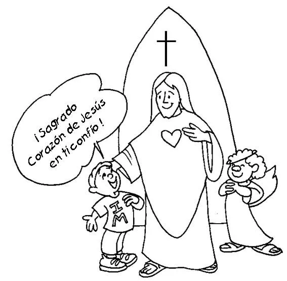 Recursos Pastorales Sopeña: Dibujos del Sagrado Corazón de Jesús ...