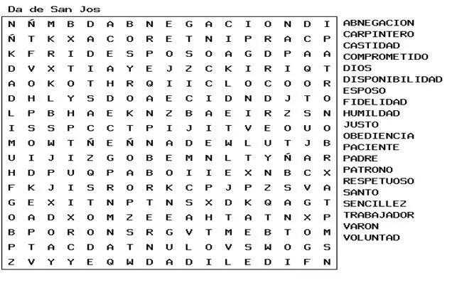 Sopa de letras de la comunidad - Imagui