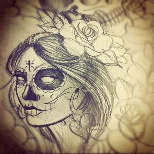 La Catrina sketch - Tattoo | Sketchbook inspiration | Pinterest ...