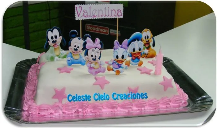 Celeste Cielo Creaciones: Torta Minnie baby y sus Amigos