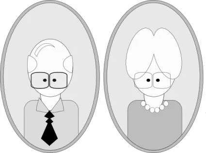 Celso dibujos animados personas hombre abuelo mujer abuelo abuela ...