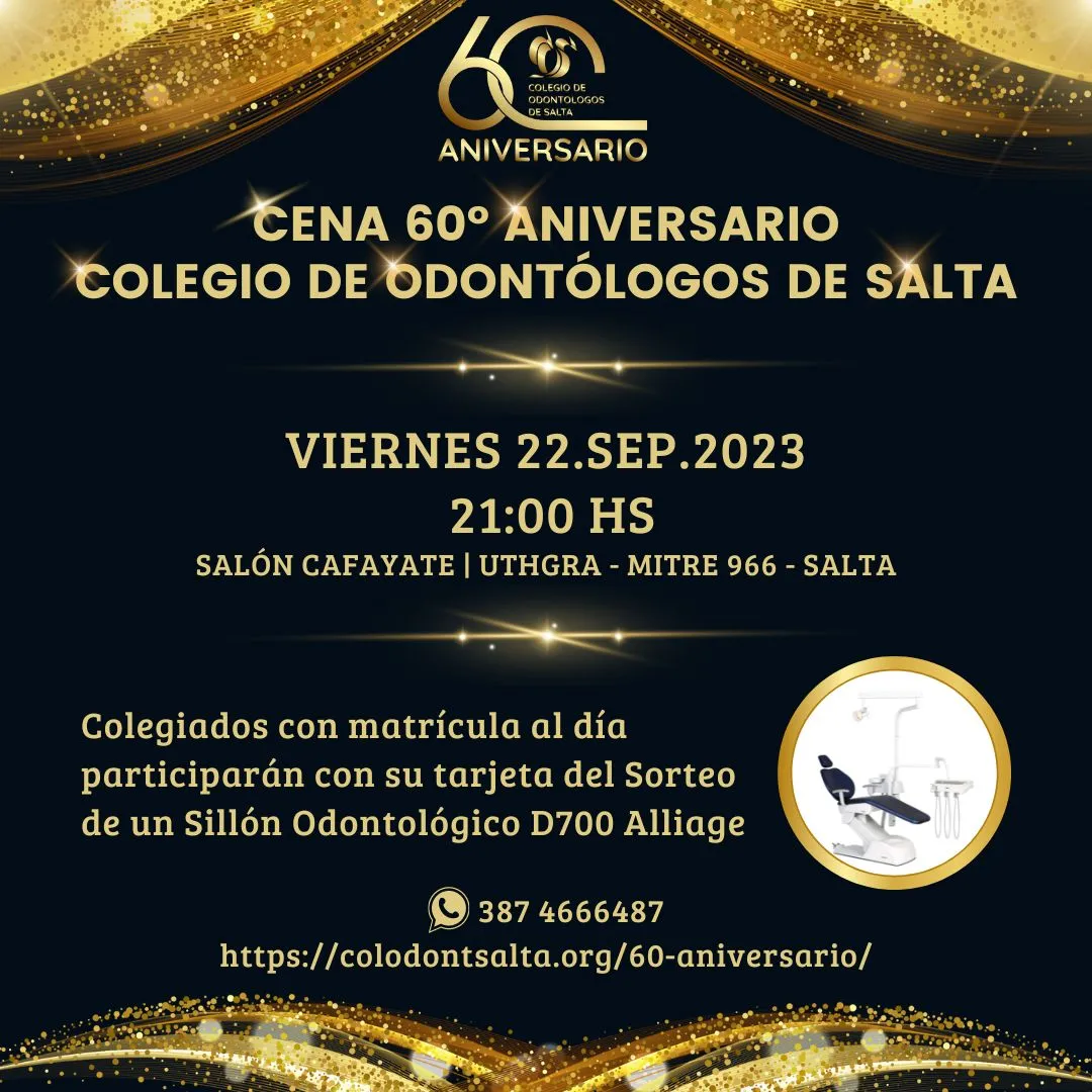 Cena 60 Aniversario Del Colegio De Odontólogos De Salta | Colegio De  Odontólogos De Salta