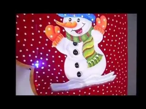 Cenefa Navideña Señor Nieve en 3D - YouTube