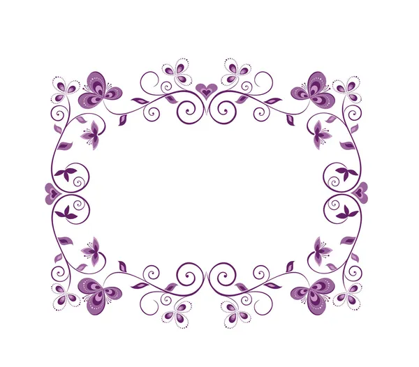 cenefa Violeta flores — Vector stock © antonovaolena #21068847