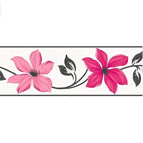 cenefas de flores para pintar - Buscar con Google | Floral border, Floral,  Washable paper
