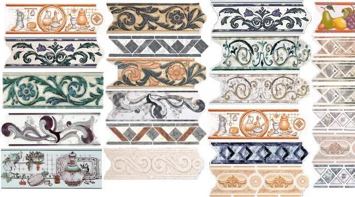 Cenefas; listellos y zócalos ceramicos, en Pisos cerámicos - Texturas
