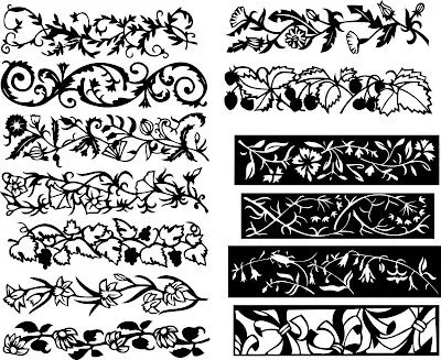Cenefas ornamentales en vector (Ornaments Edgings Vectors ...